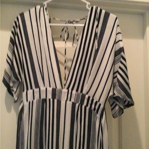 Ladies Navy/White Jumpsuit by American Threads. Size S.